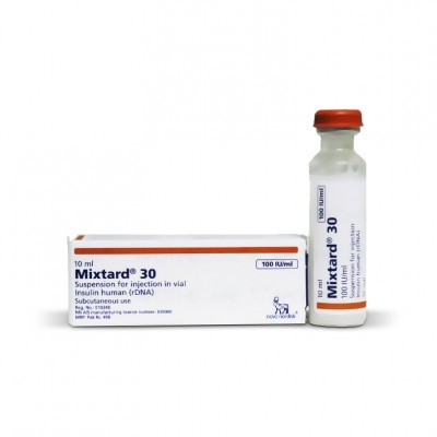 Mixtard 30(30%+70% in 100 IU/ml).