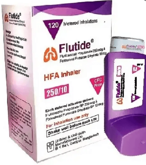 Flutide((250 mcg+10 mcg)/puff)